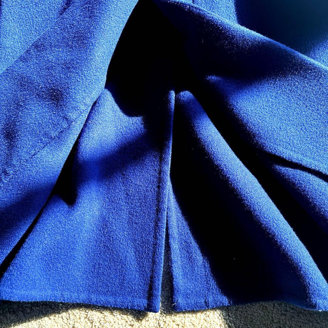 ◆Vince ロイヤルブルー チェスターコート ウールコート シングルボタン Ｍ