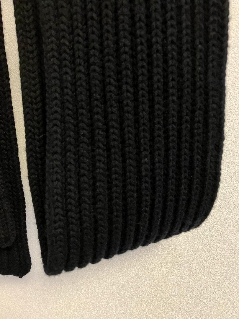 Corgi 黒リブニットマフラー