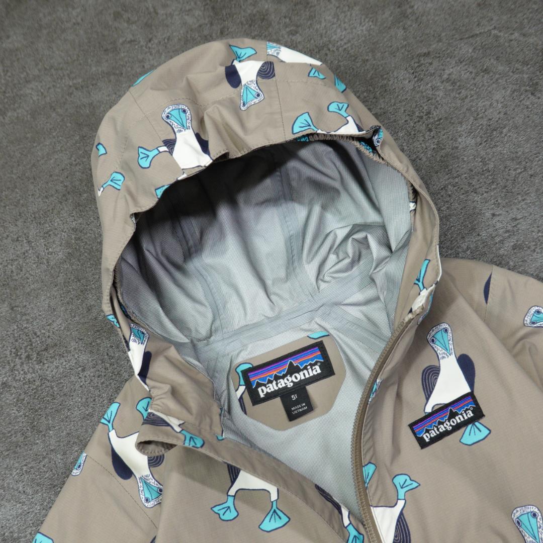 patagonia ベビー トレントシェル3Lジャケット 5T ペンギン 総柄