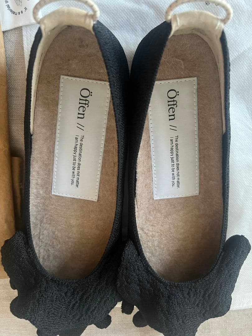 【美品】Öffen　オッフェン　フリルフラットシューズ　38