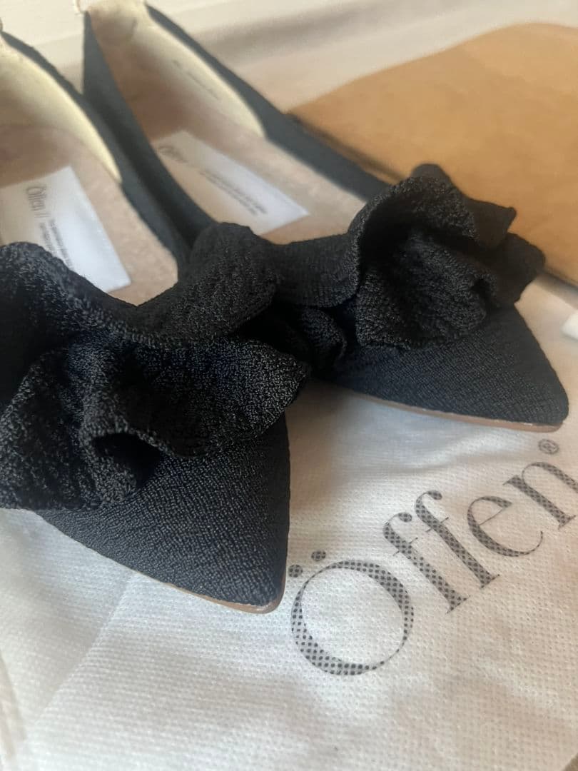 【美品】Öffen　オッフェン　フリルフラットシューズ　38