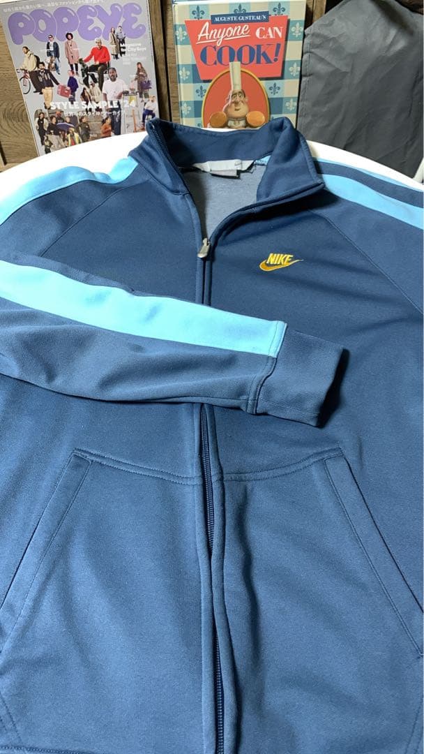 Nike トラックジャケットL ネイビー/ライトブルー イエロー