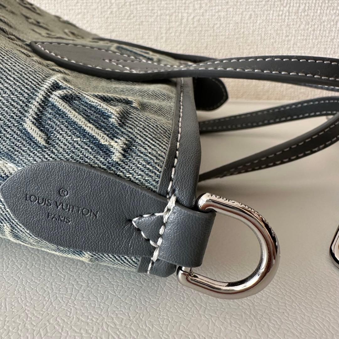 Louis Vuitto グレー デニムショルダーバッグ