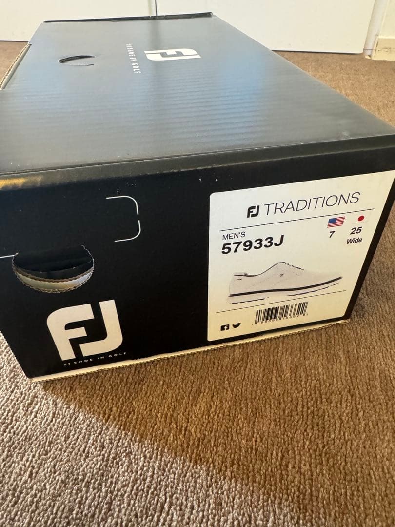 【新品】FJ トラディションズ スパイクレス ゴルフシューズ 25cm