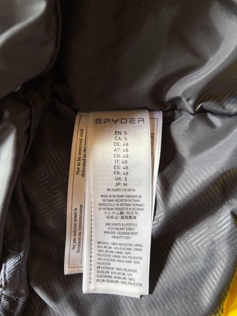 ⭐︎お値下げしました⭐︎SPYDER GORE-TEX スキーウェア イエローM