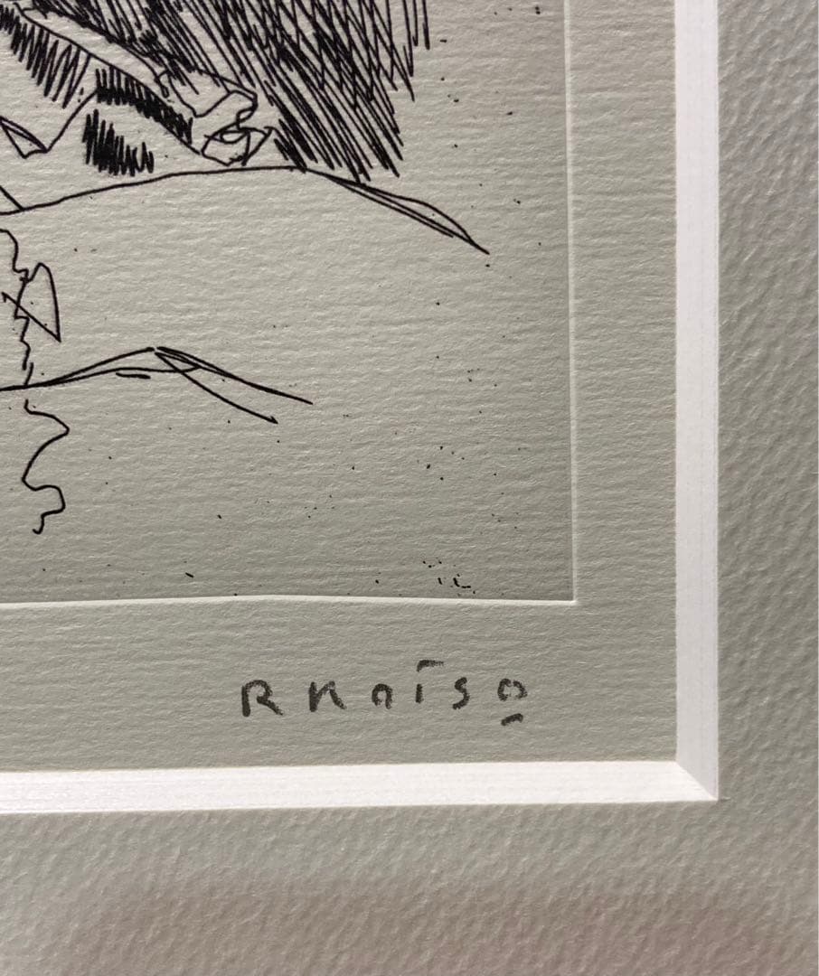 小磯良平『 若い女 』1978制作 /エッチング/ サイン・ed入り/高級額装