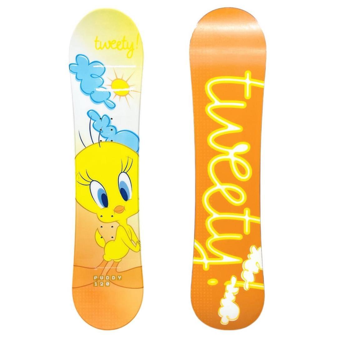 【3点セット】ジュニアスノーボード TWEETYトゥイーティー PUDDY120