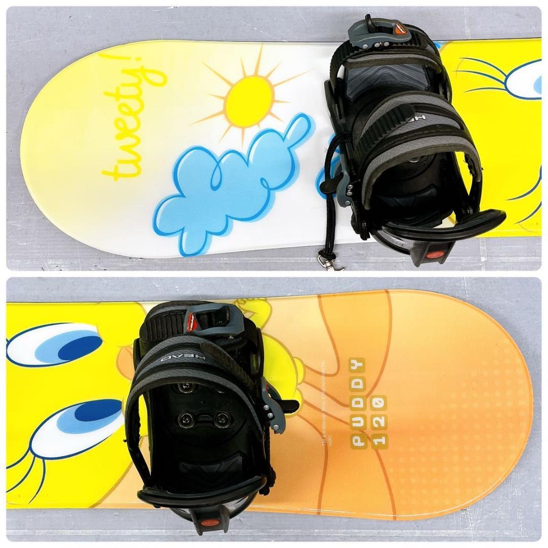 【3点セット】ジュニアスノーボード TWEETYトゥイーティー PUDDY120