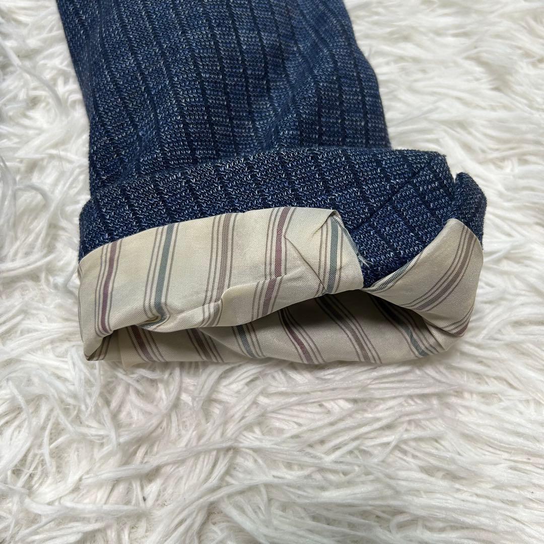 【美品】ラルディーニ テーラードジャケット リネン使用 ネイビー 段返り 50