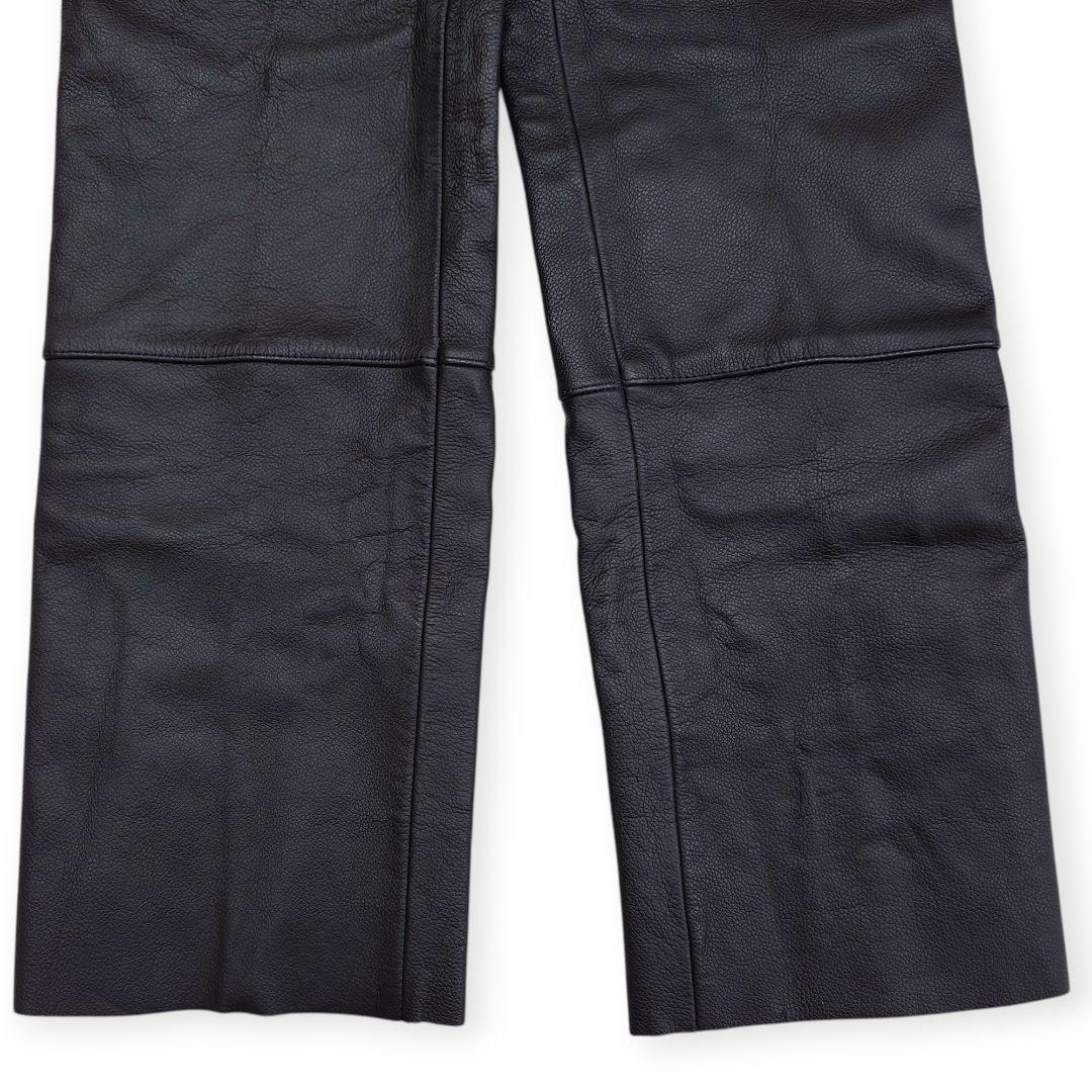 【美品】HARLEY DAVIDSON 牛革 ブラック レザーチャップス S 黒