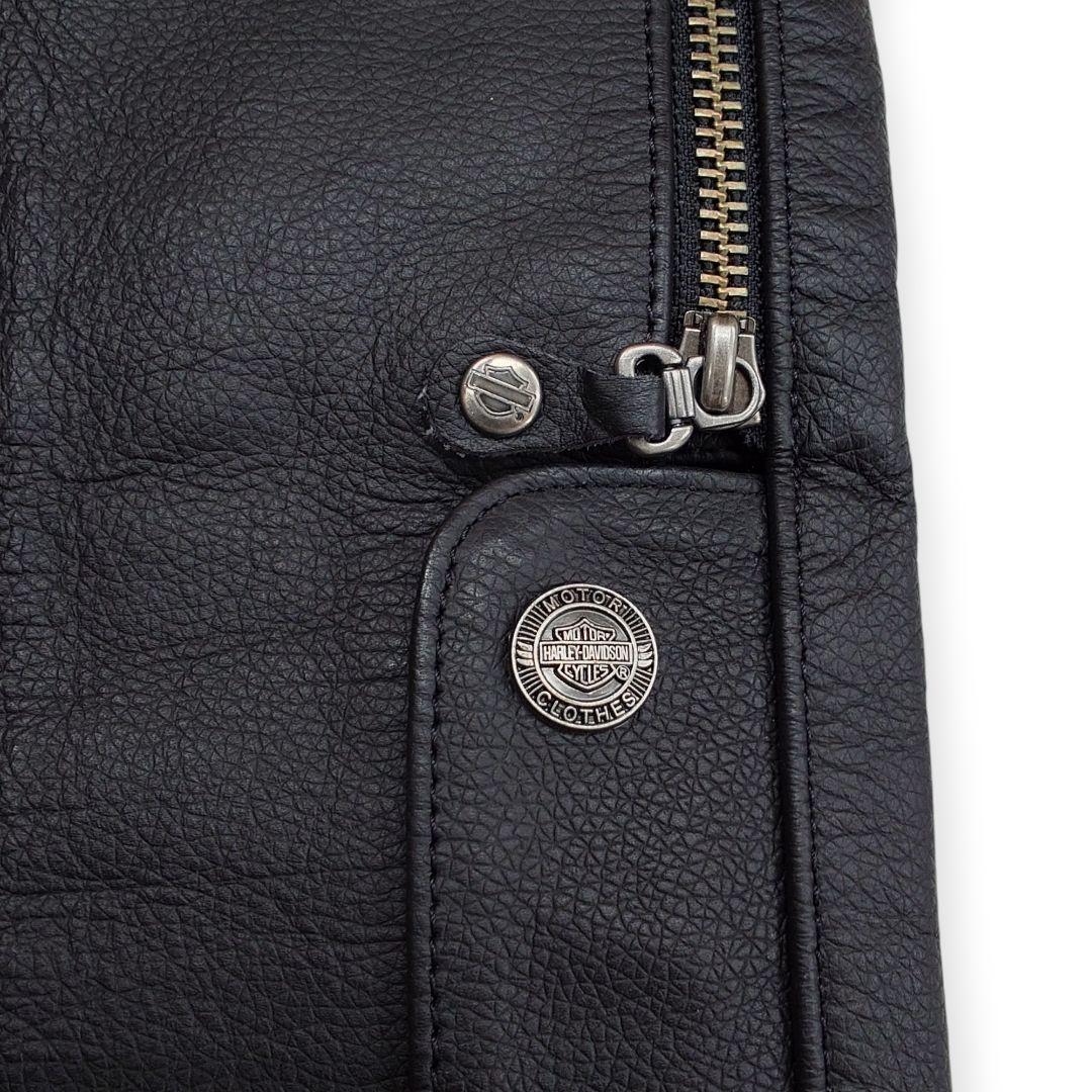 【美品】HARLEY DAVIDSON 牛革 ブラック レザーチャップス S 黒