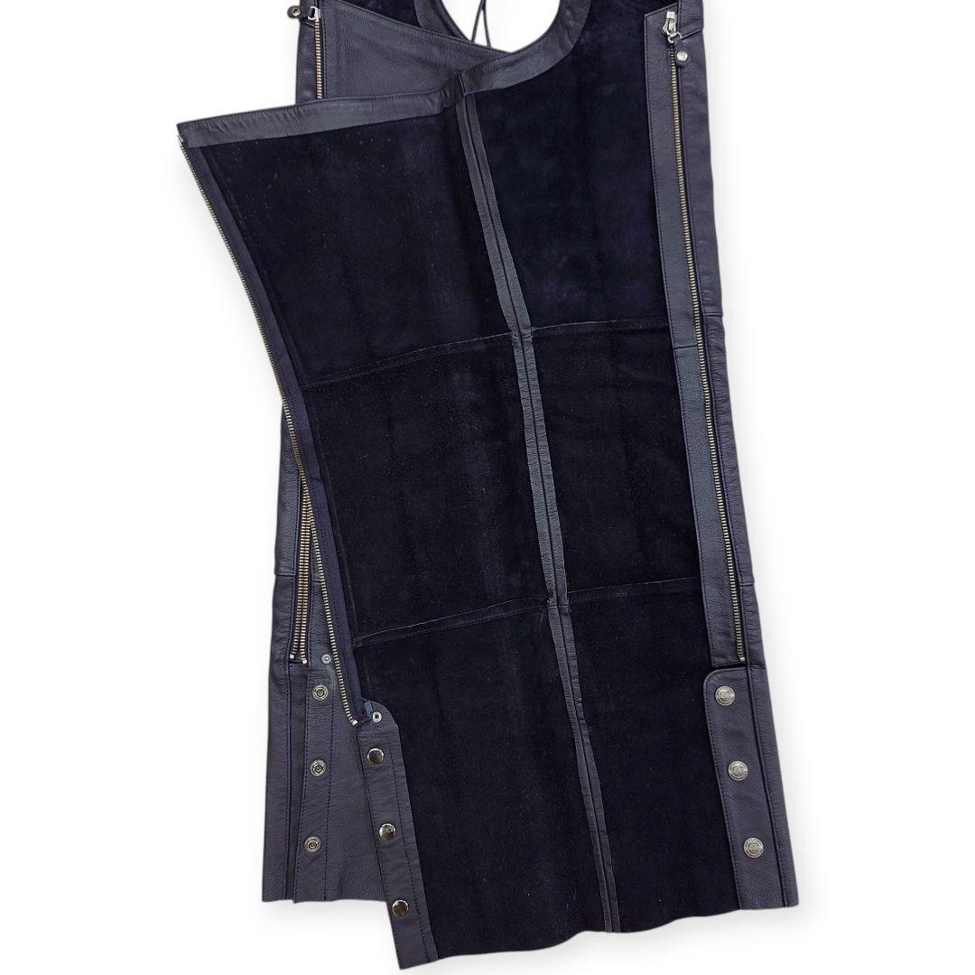 【美品】HARLEY DAVIDSON 牛革 ブラック レザーチャップス S 黒