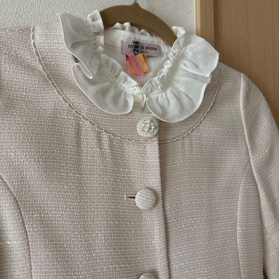 メゾピアノ ジュニア フォーマルスーツ160 ブローチ靴下付き