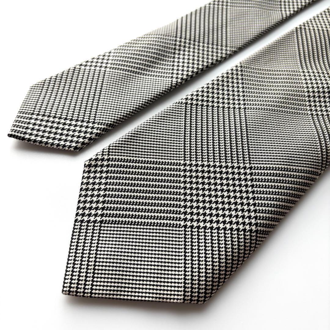 ꧁極美品꧂ ラルフローレン ネクタイ パープルレーベル タータンチェック グレー