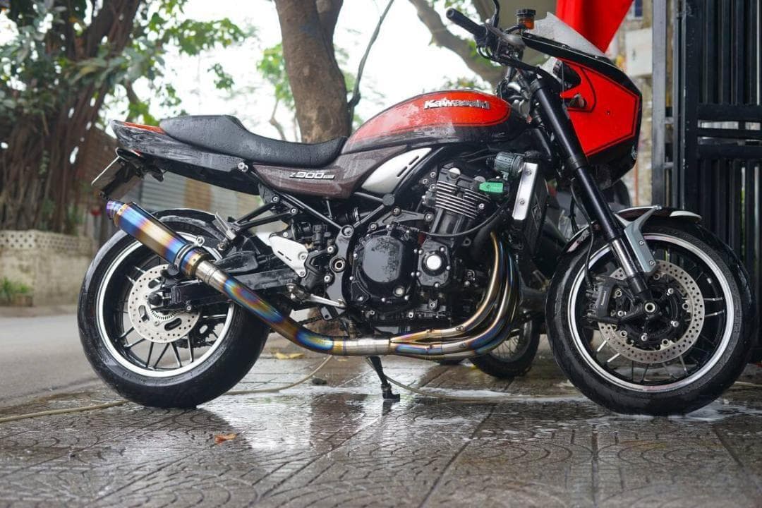 Z900RS 手曲げ　チタンマフラー　サイレンサー付き　Javi Motor