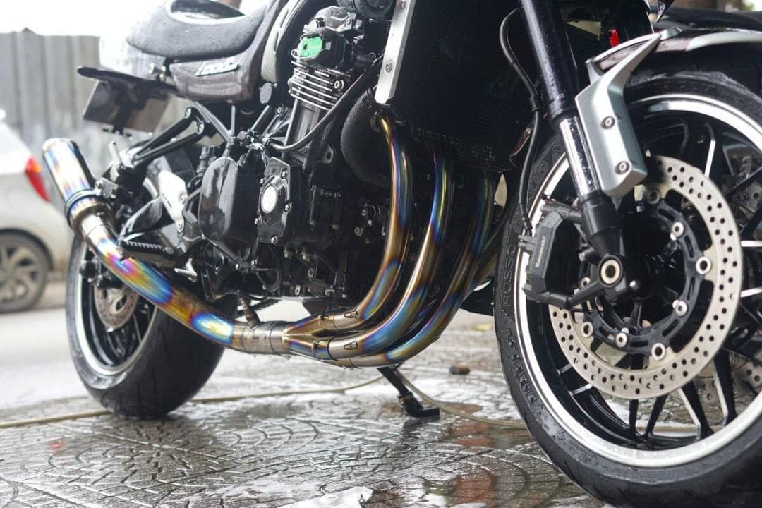 Z900RS 手曲げ　チタンマフラー　サイレンサー付き　Javi Motor
