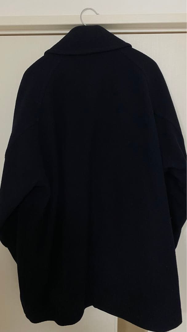 ORCIVAL ネイビー ウール ピーコート