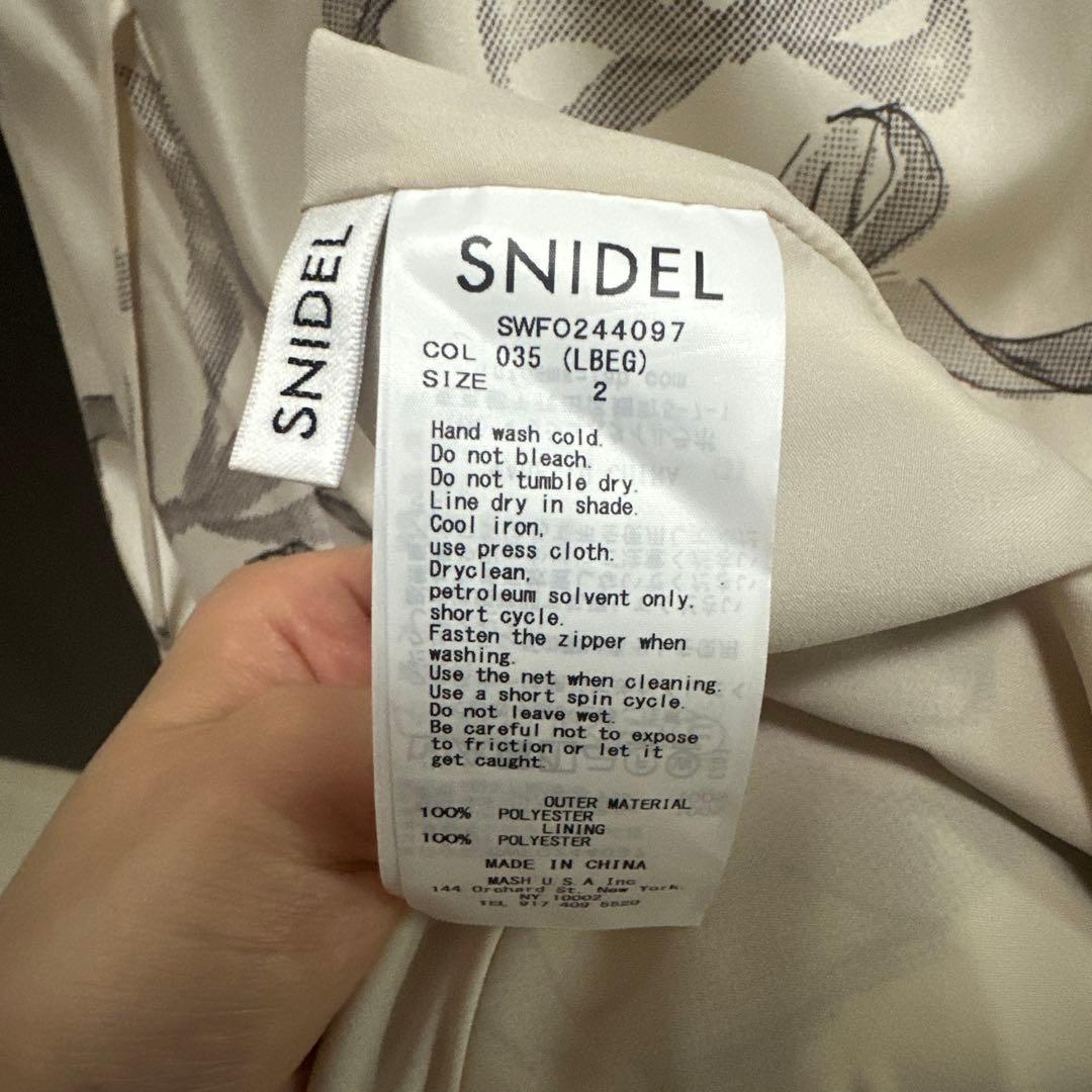 SNIDELリボンスリーブデザインワンピース