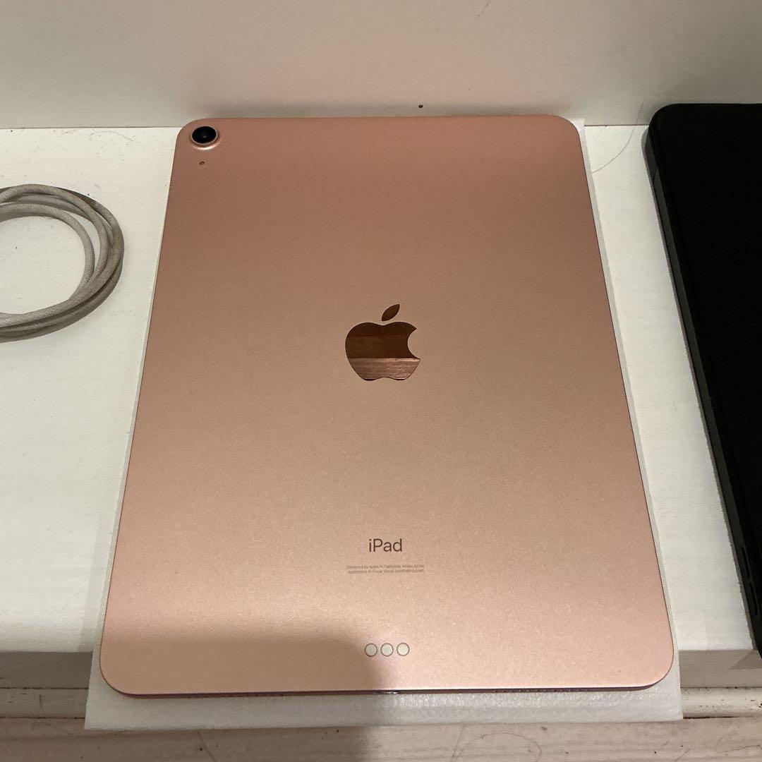 Apple iPad Air 4世代　ローズゴールド 本体 + ブラックカバー