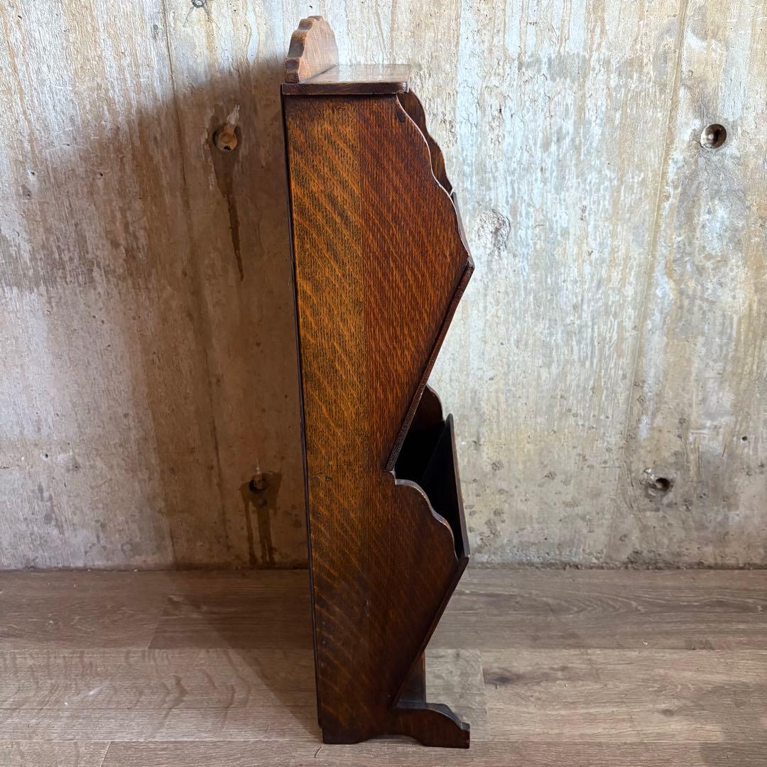 ヴィンテージ　マガジンラック　無垢材　アンティーク