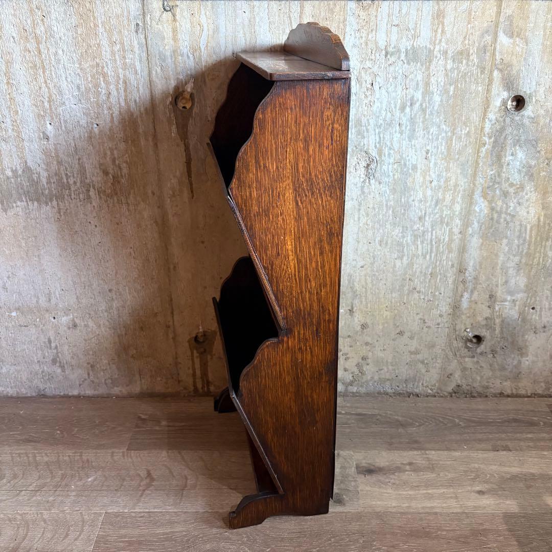 ヴィンテージ　マガジンラック　無垢材　アンティーク