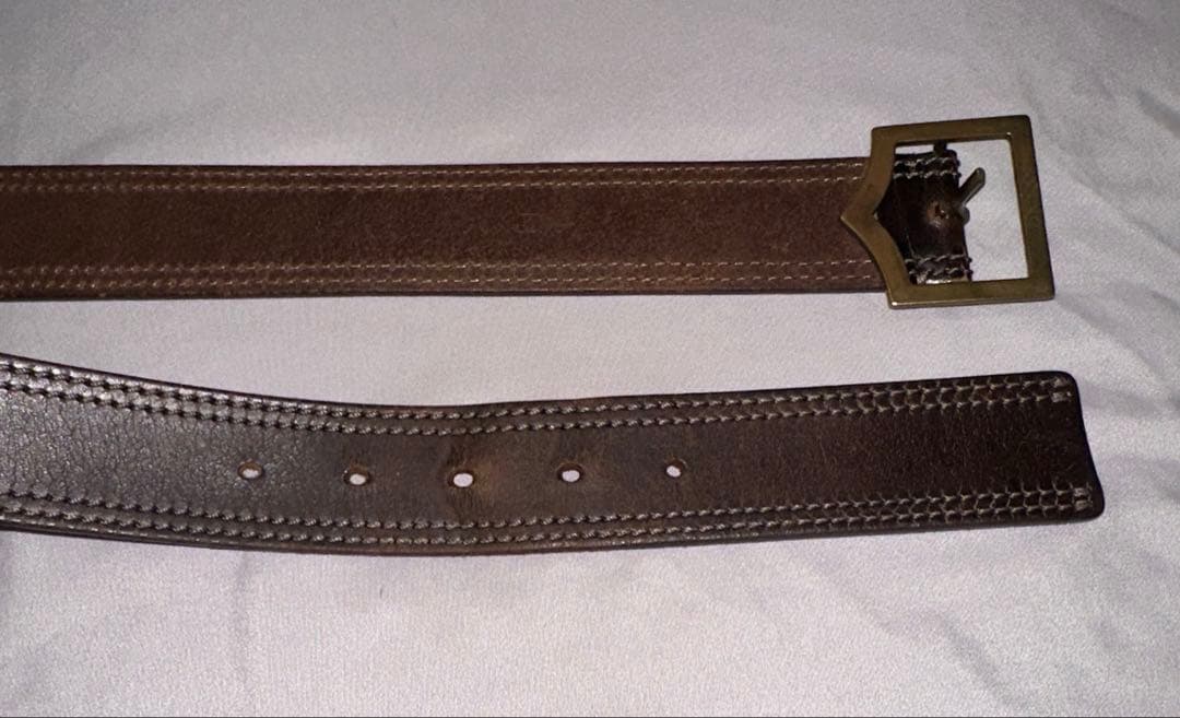 稀少】Dior Homme 05SS 3本ステッチ レザーベルト エディ期 80