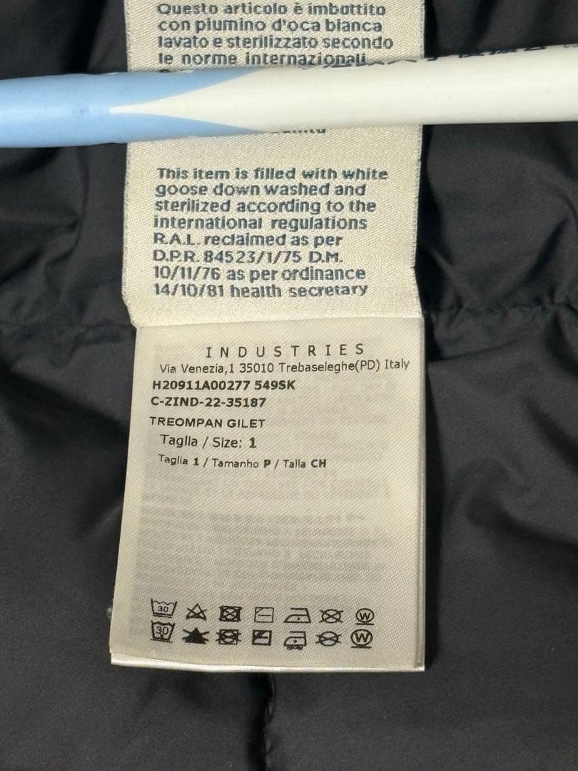 【未使用級】モンクレール　ダウンベスト　TREOMPAN　サイズ1