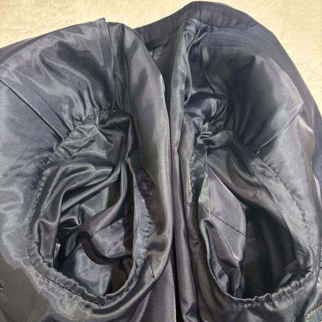 ダーバン　高級生地DRAGO ストライプスーツ　ダークネイビー　ビジネス　通勤