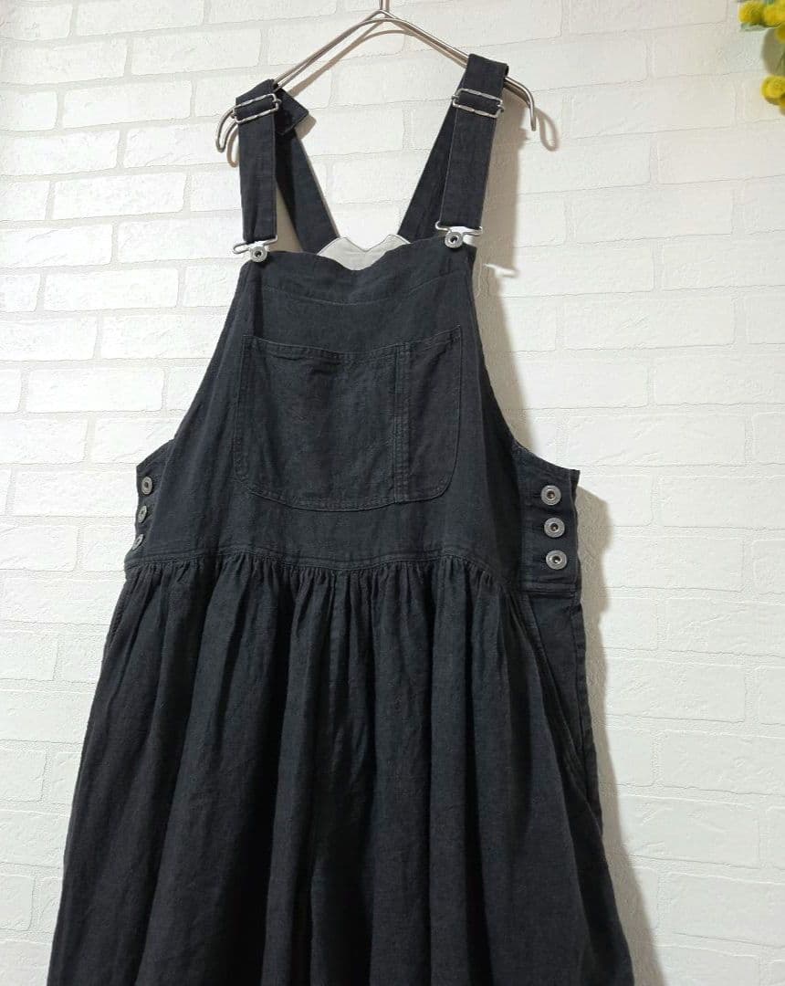 【joie de vivre】リネン　サロペットパンツ　オーバーオール