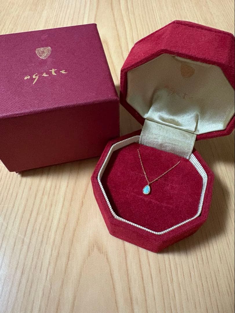 タ*キ様 (最終値下げ)agete K10 オパール　ネックレス 箱付き・袋付き