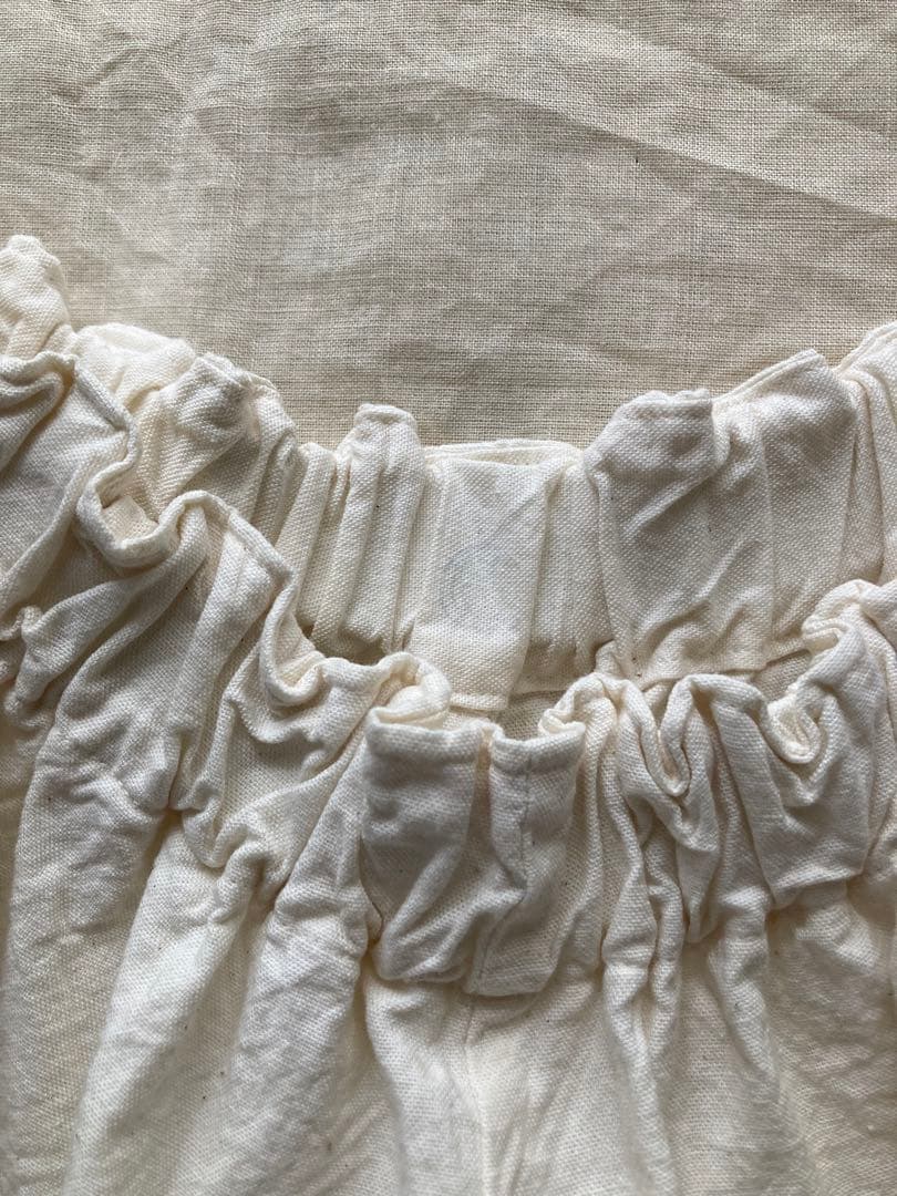 【週末限定出品】ヤンマ産業 会津木綿 キュロットパンツ(オフホワイト) ロング丈