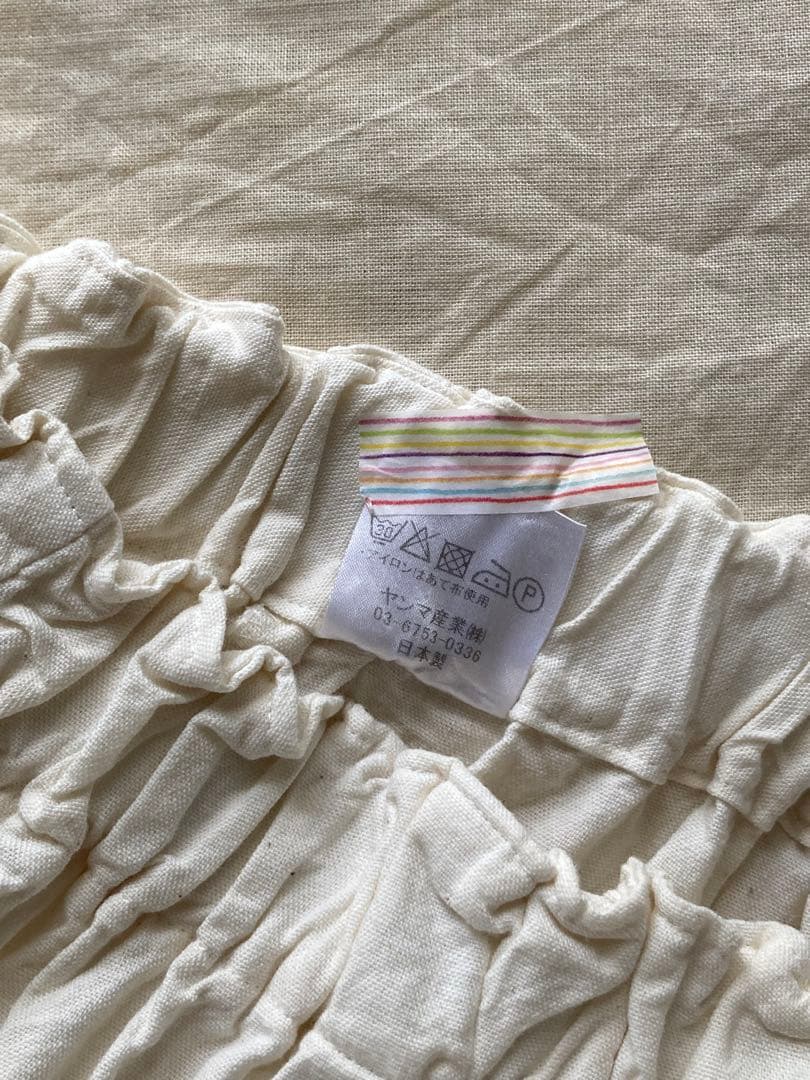 【週末限定出品】ヤンマ産業 会津木綿 キュロットパンツ(オフホワイト) ロング丈