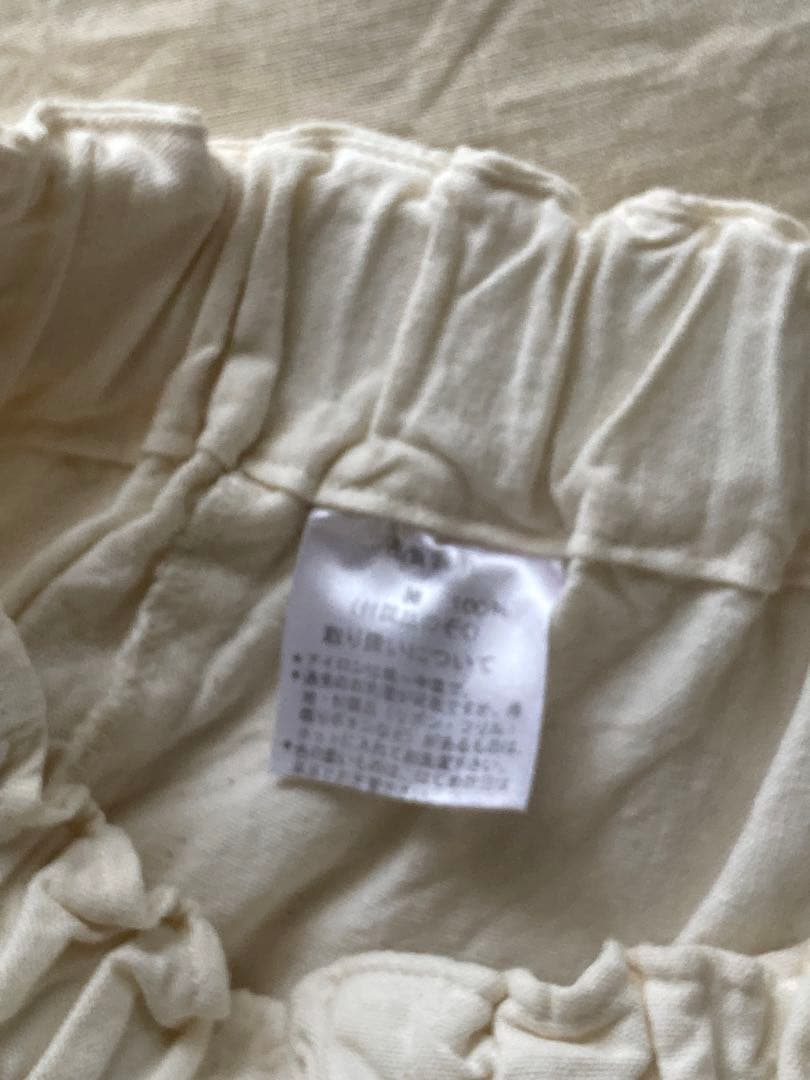 【週末限定出品】ヤンマ産業 会津木綿 キュロットパンツ(オフホワイト) ロング丈