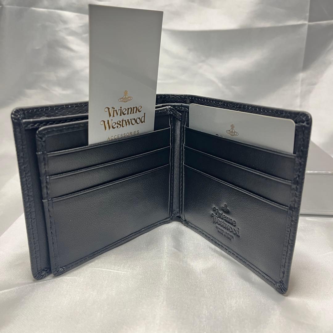 新品 Vivienne Westwood ブラック 二つ折り財布 バレンタイン