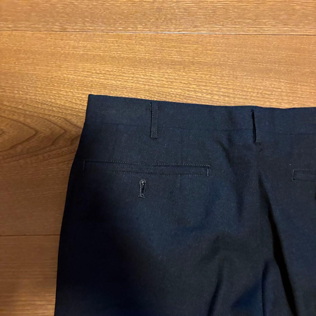 70s ワイドスラックス レーヨンギャバジン ブラック vintage 50s