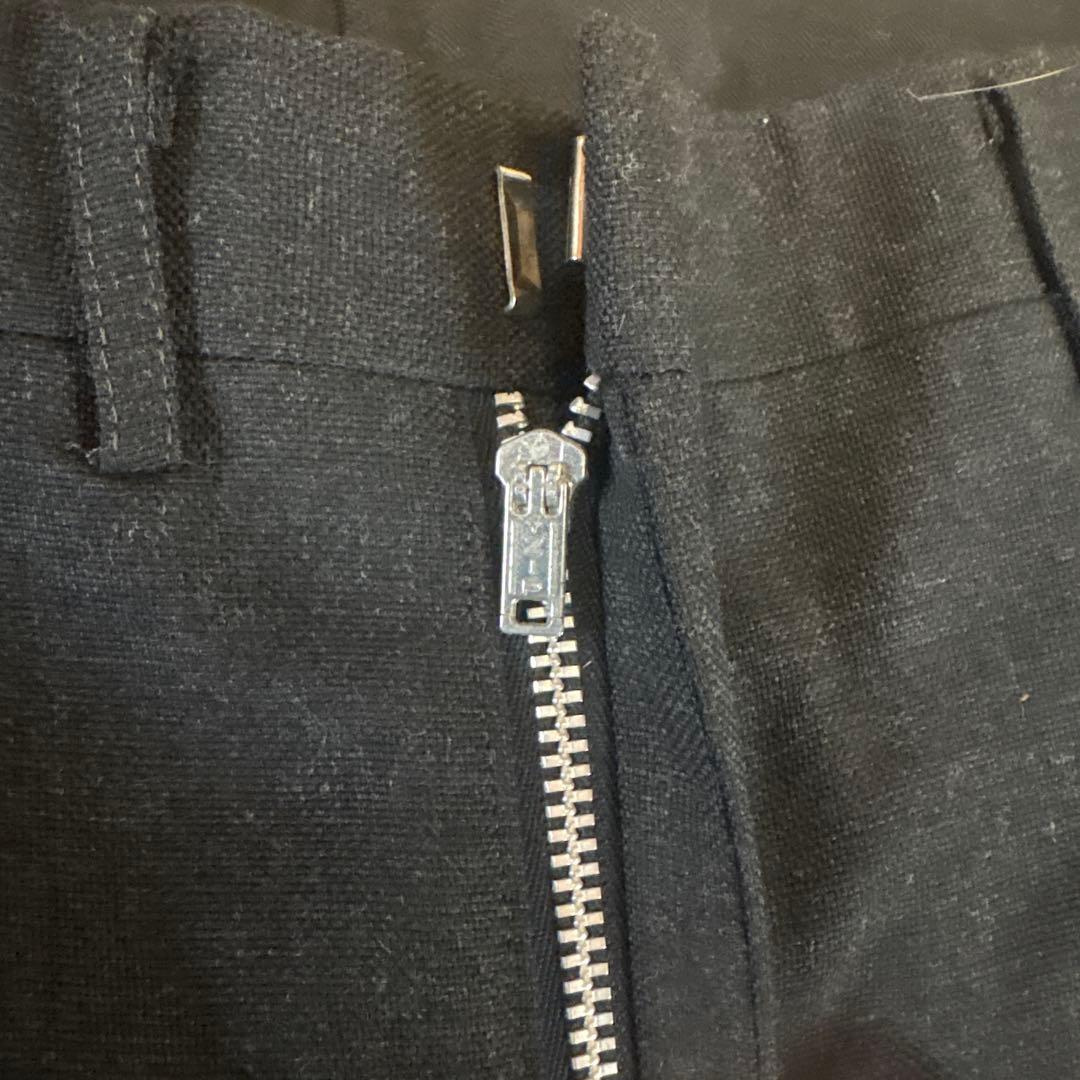 70s ワイドスラックス レーヨンギャバジン ブラック vintage 50s