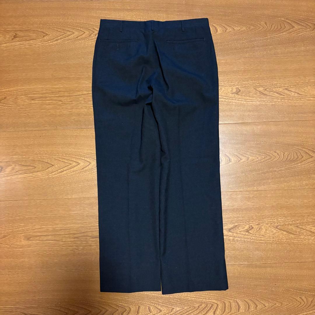 70s ワイドスラックス レーヨンギャバジン ブラック vintage 50s