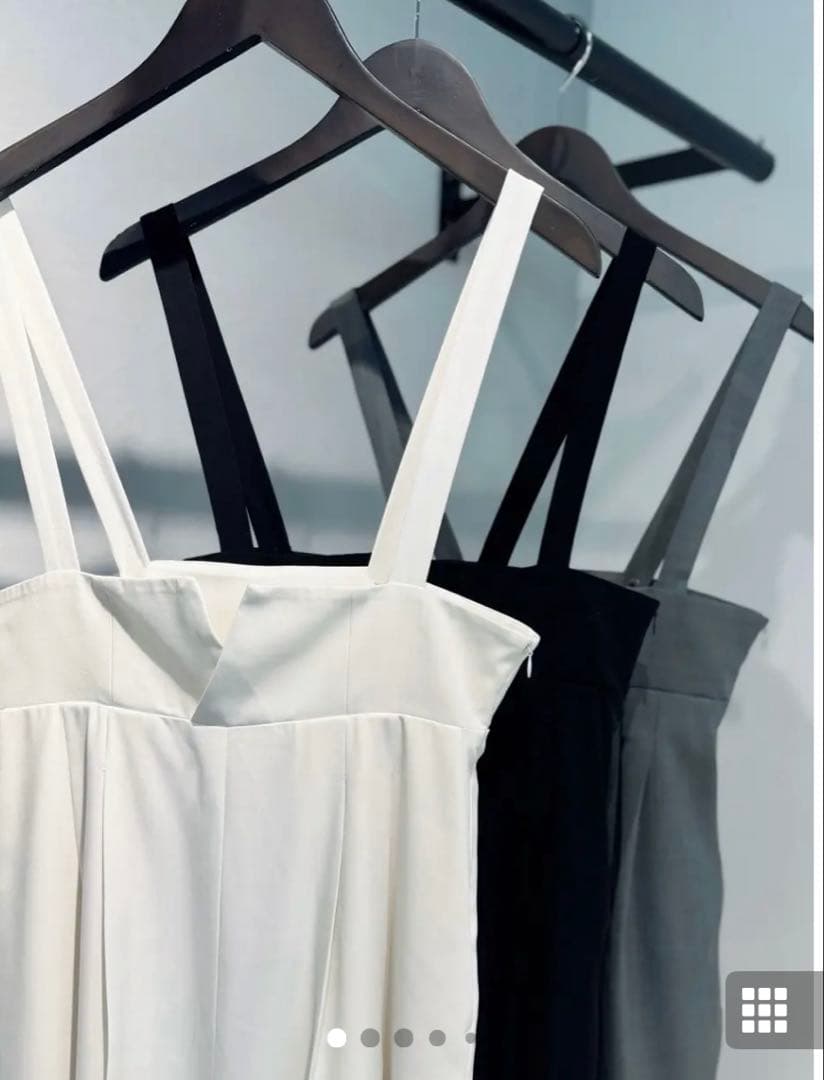 rimir リミル ハイウエストサロペット ホワイト