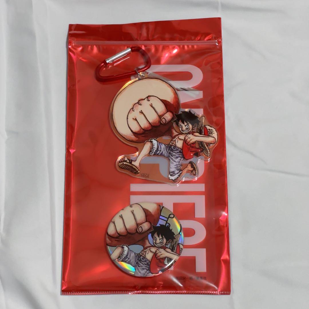 ワンピース 応募者全員サービス オーロラアクキー＆メタリック缶バッジ5種セット