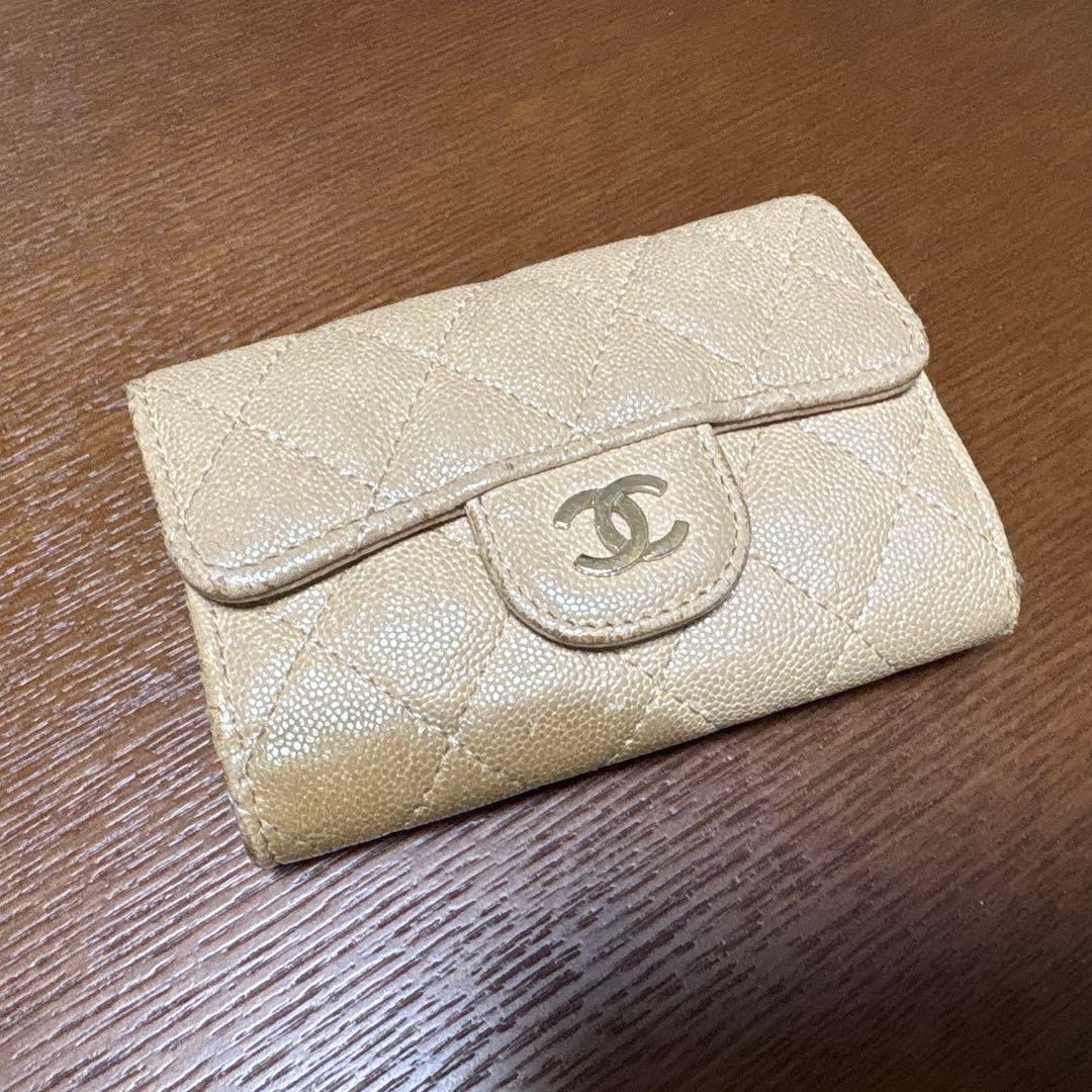 CHANEL シャネル マトラッセ キャビアスキン　キーケース