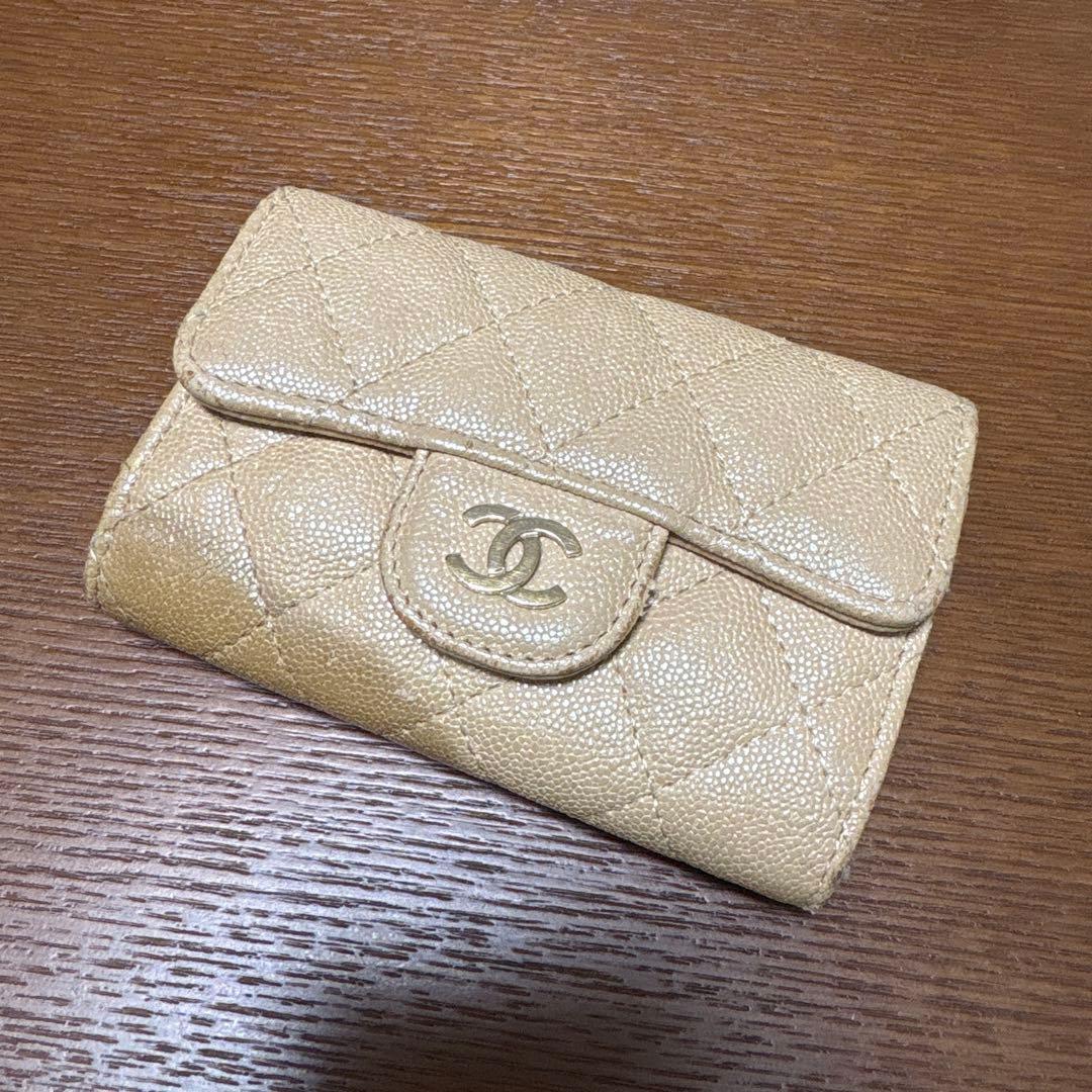 CHANEL シャネル マトラッセ キャビアスキン　キーケース
