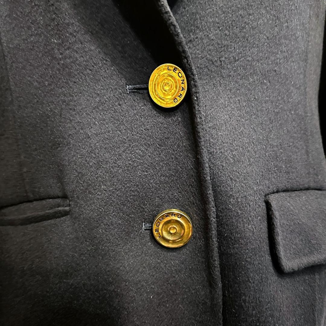 LEONARD　コート　ネイビー・内側花柄　サイズ13　HR0332