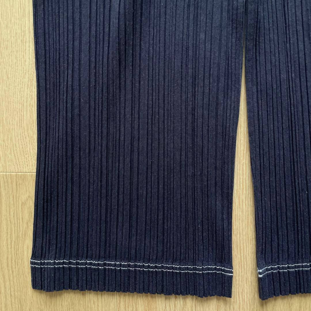 PLEATS PLEASE デニムプリントサロペット