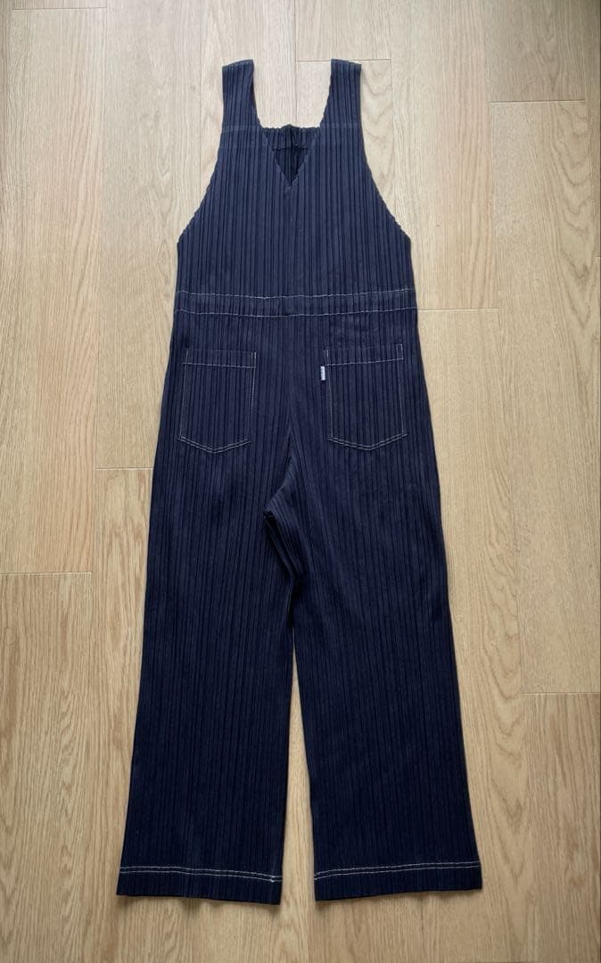 PLEATS PLEASE デニムプリントサロペット