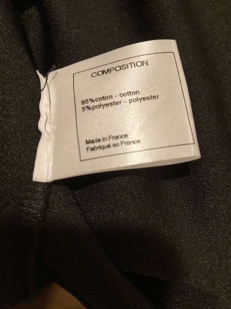 CHANELuniformブラックレース装飾 半袖トップス　シャネルユニフォーム