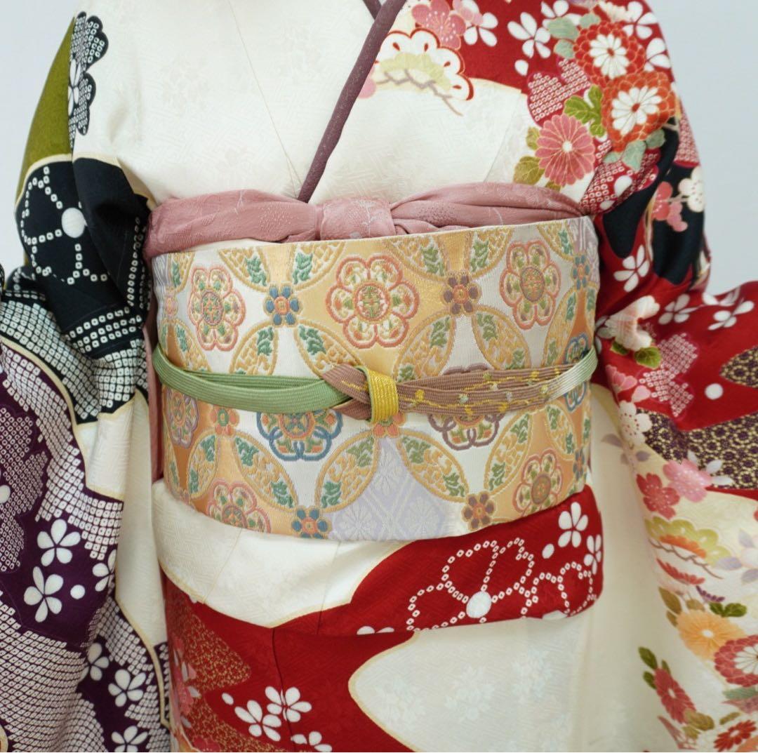 ⭐︎ hime703⭐︎振袖と帯　二点　正絹　成人式　卒業式【82】