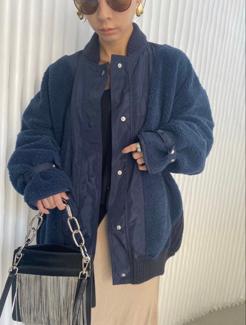 【美品】Ameri KNIT BOA BLOUSON