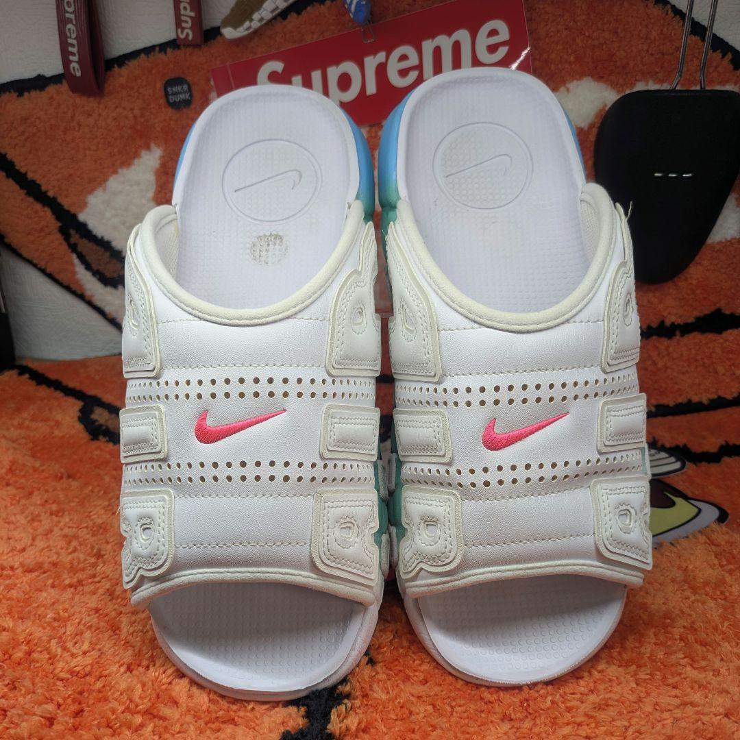 ナイキ エアモアアップテンポ スライド \"アクア 27cm