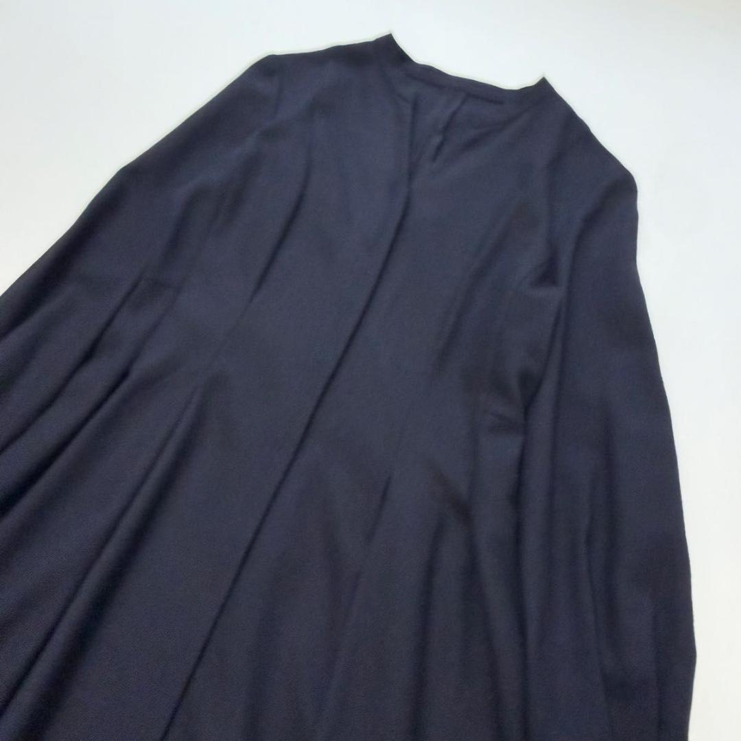 【アナイ】ソフトアムンゼンタックフレアワンピース　ネイビー　36