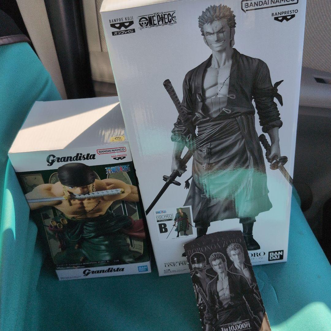 m*娘様 ワンピース ゾロ B賞半券付き、グランドディスタのゾロセット